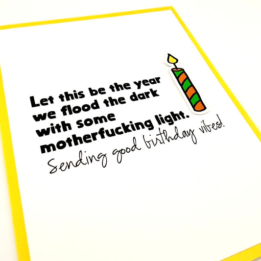 Flood the Dark birthday vibes card