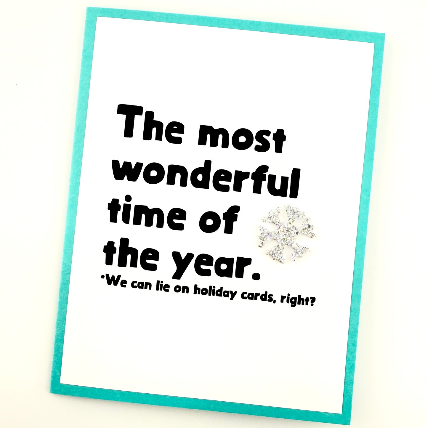 Lie on Holiday cards card
