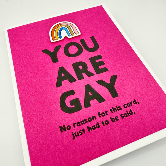You Are Gay card