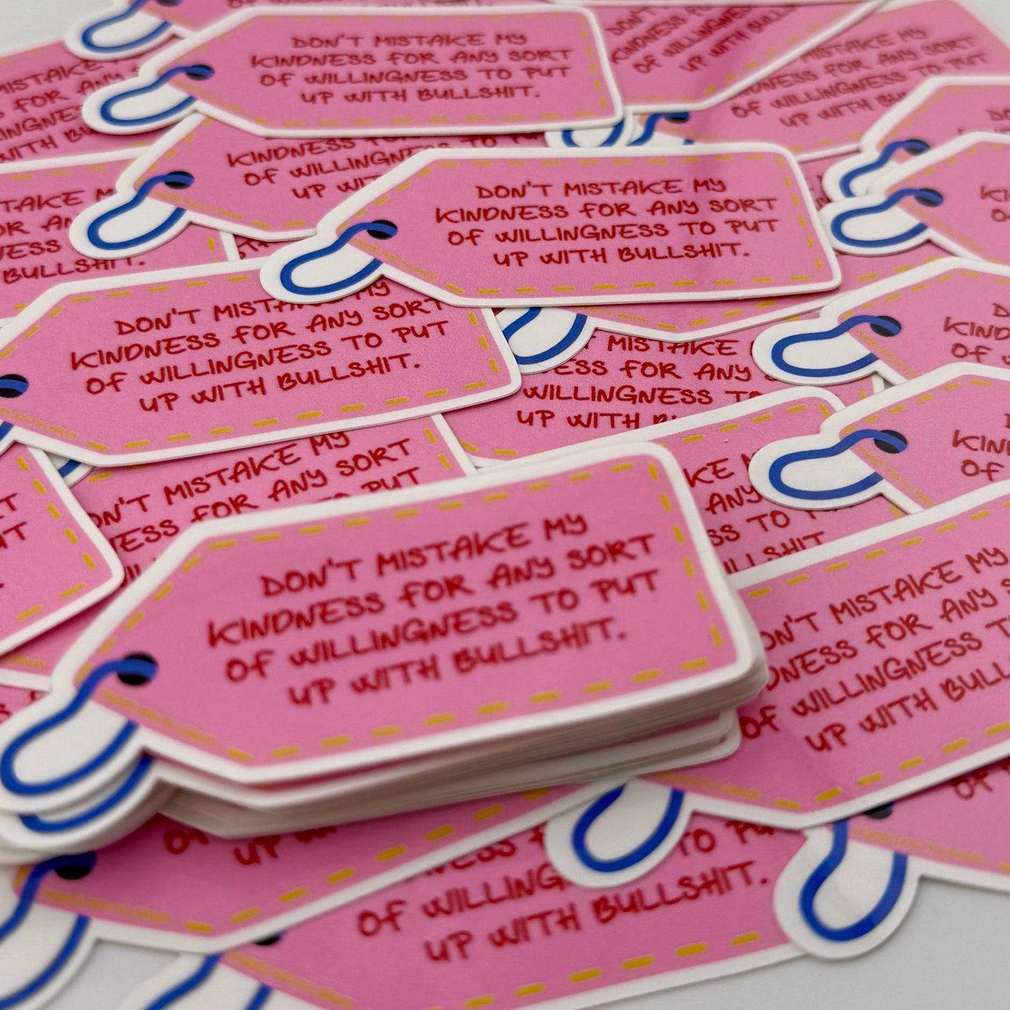 Kindness for Bullshit vinyl sticker