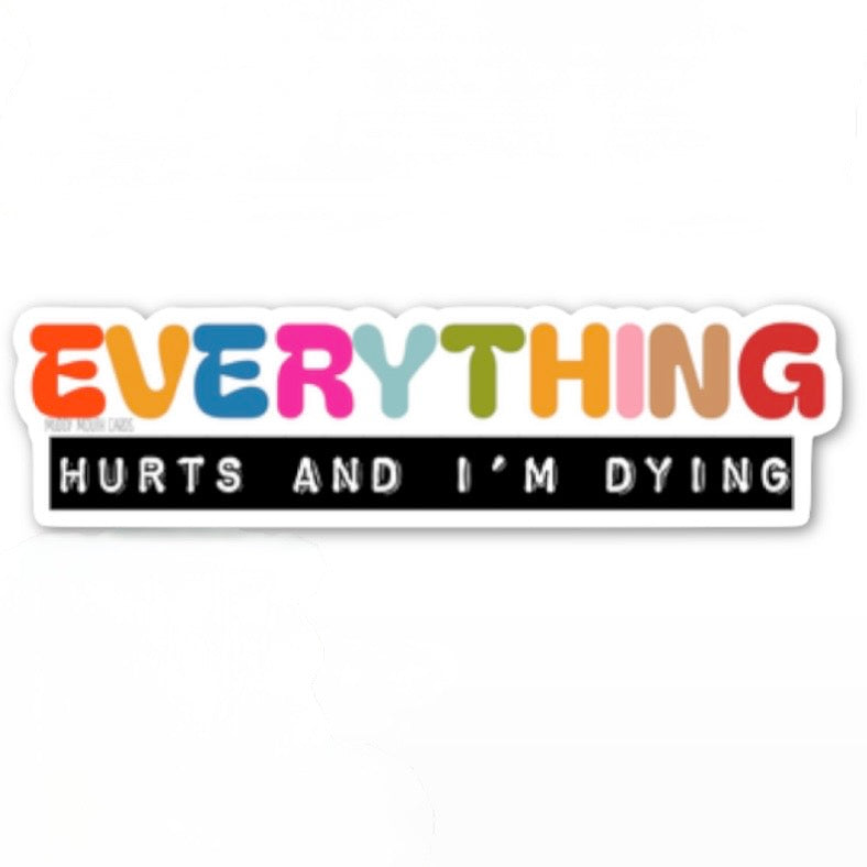 Everything Hurts and I’m Dying vinyl sticker