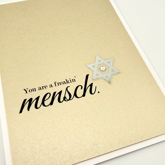 Hanukkah Freaking Mensch card