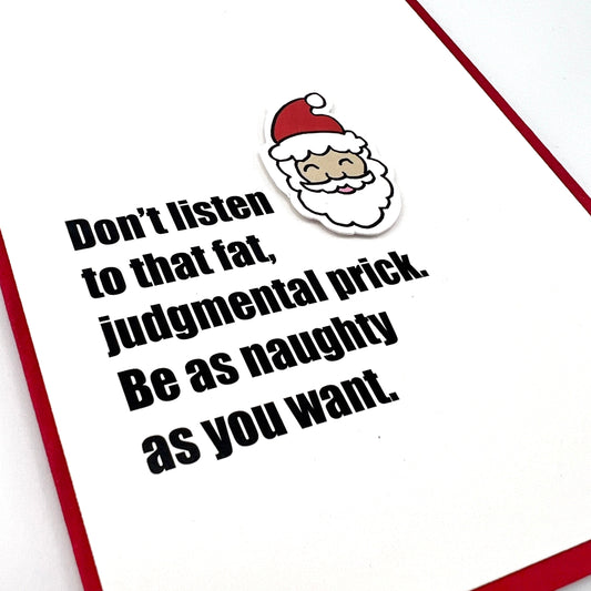 Judgmental Prick Christmas card