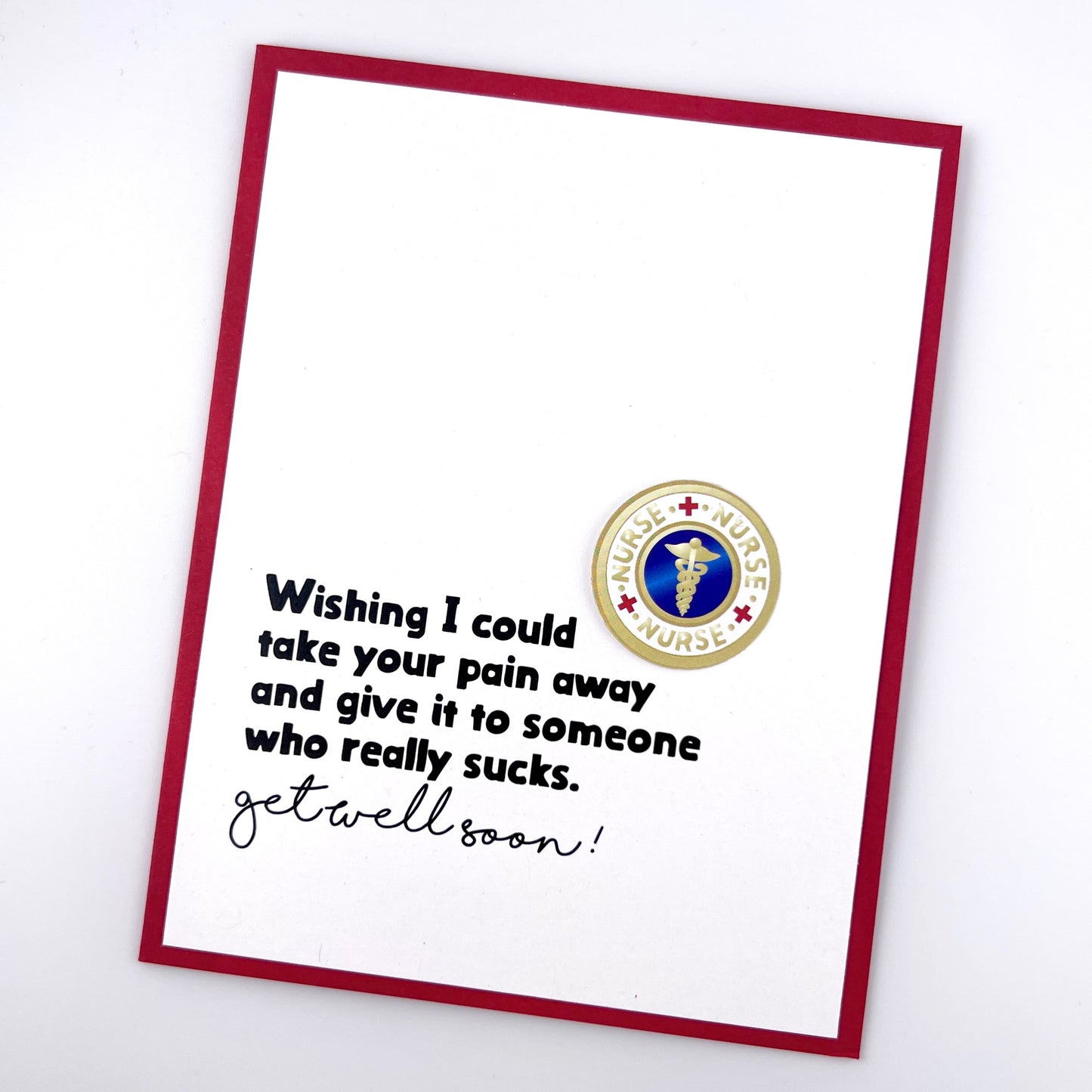 Give Pain to Someone Who Suck get well card