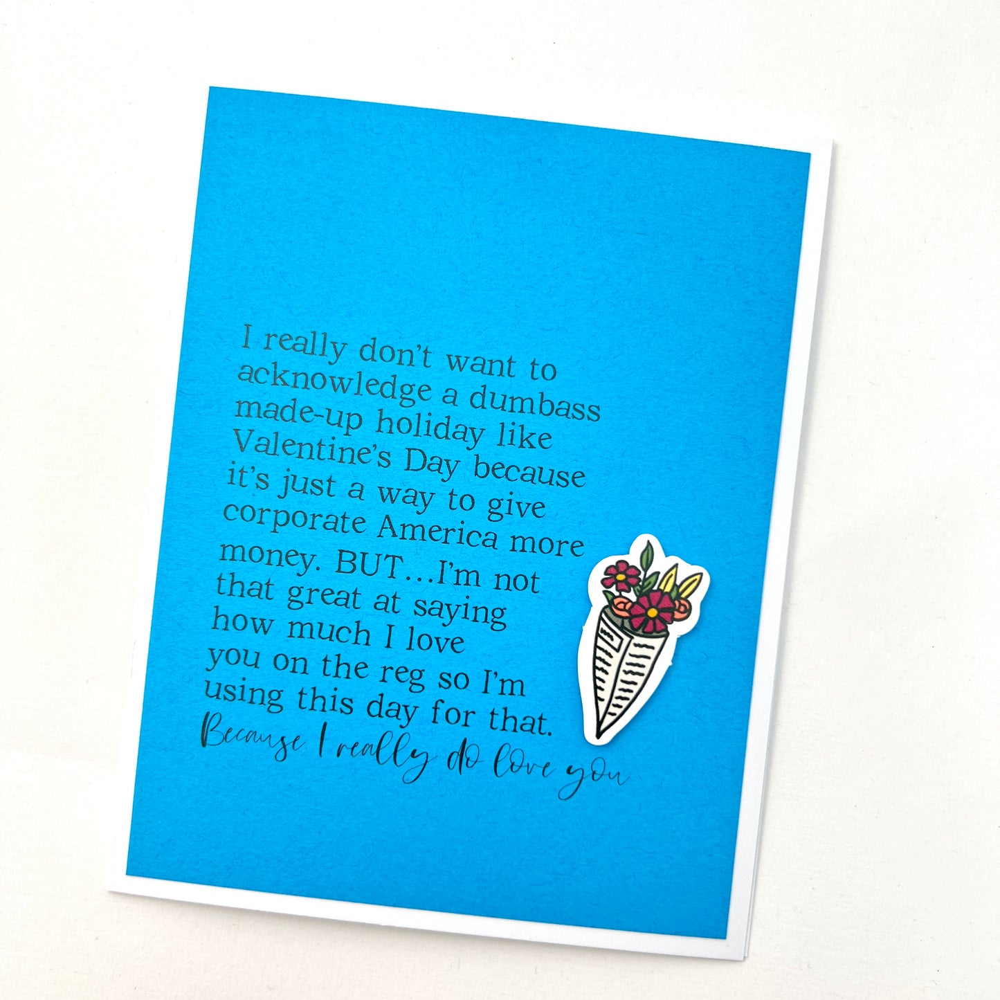 Val Made Up Holiday Valentine card