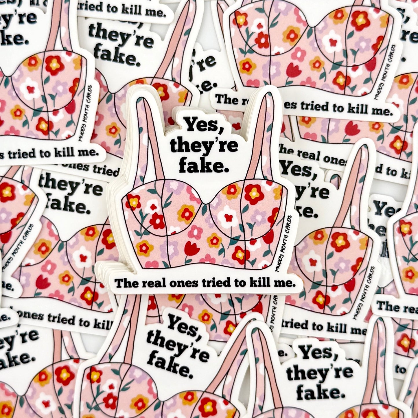 Yes They’re Fake vinyl sticker