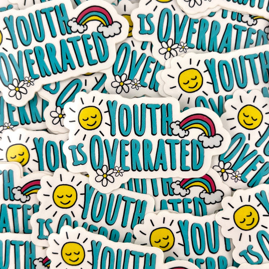 Youth is Overrated vinyl sticker