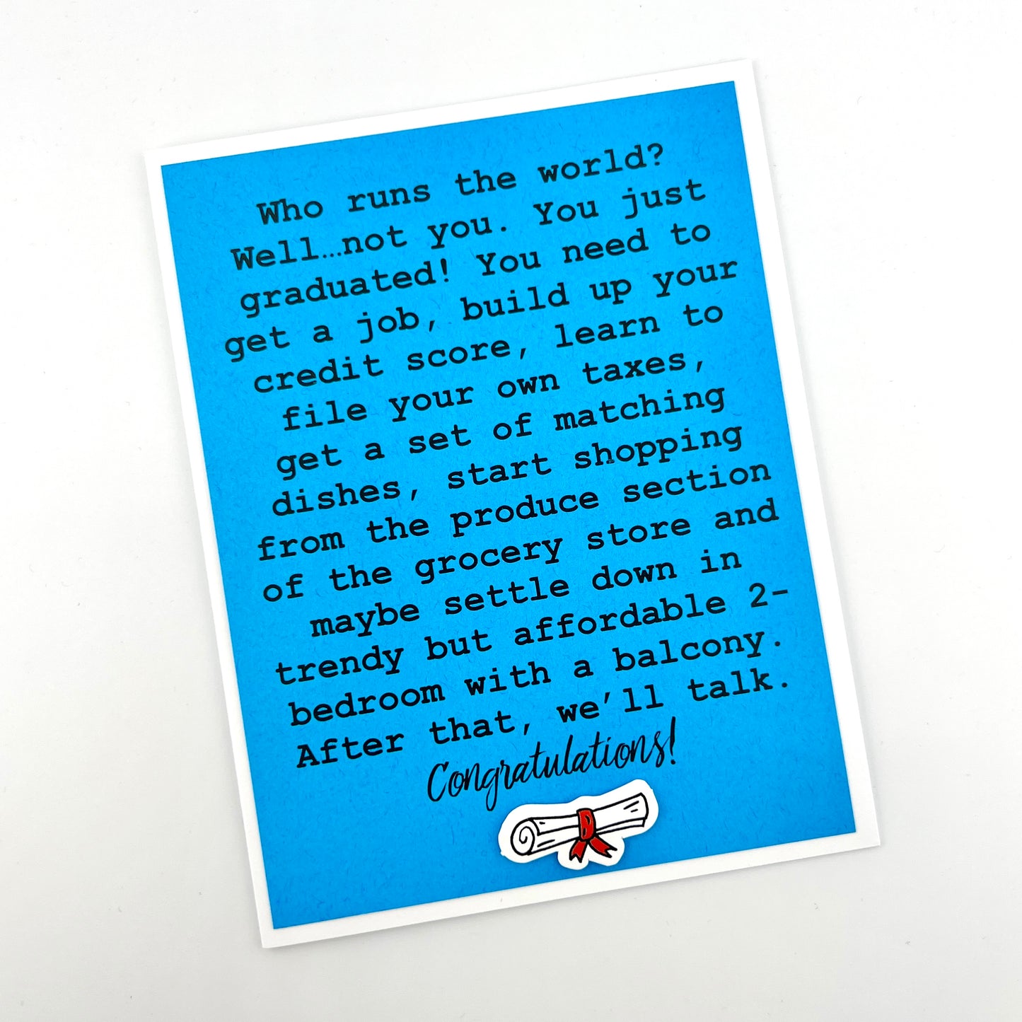 Who Runs the World grad card