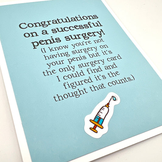 Successful Penis Surgery card
