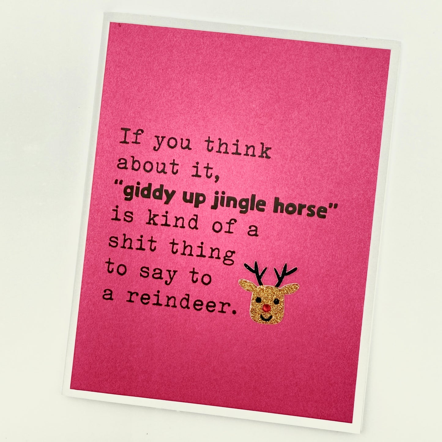 Giddy Up Jingle Horse holiday card