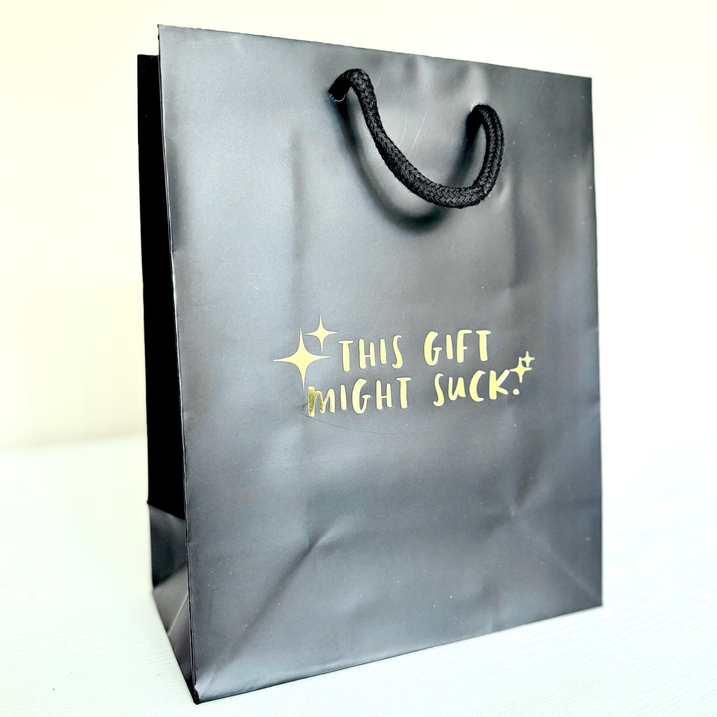 Gift Bag This Gift Might Suck—black