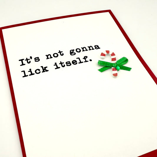 Not Gonna Lick Itself holiday card