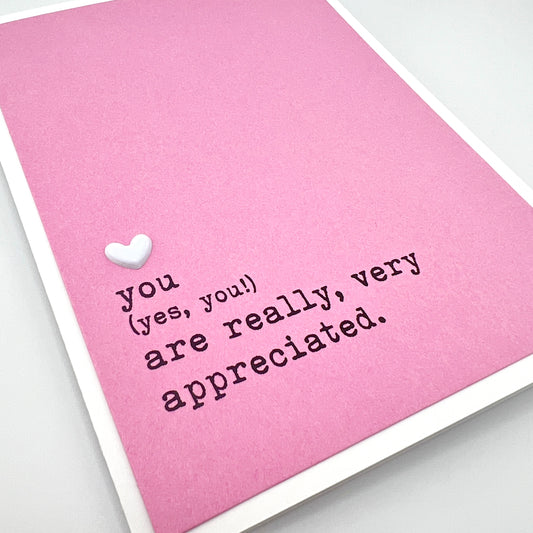 Really Very Appreciated card