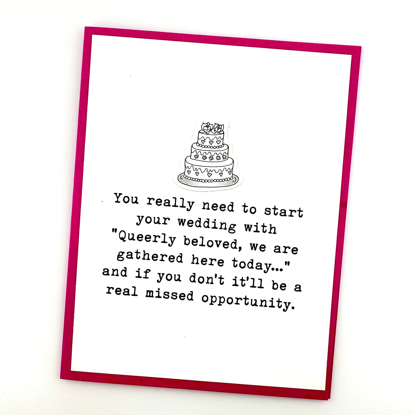 Queerly Beloved gay wedding card