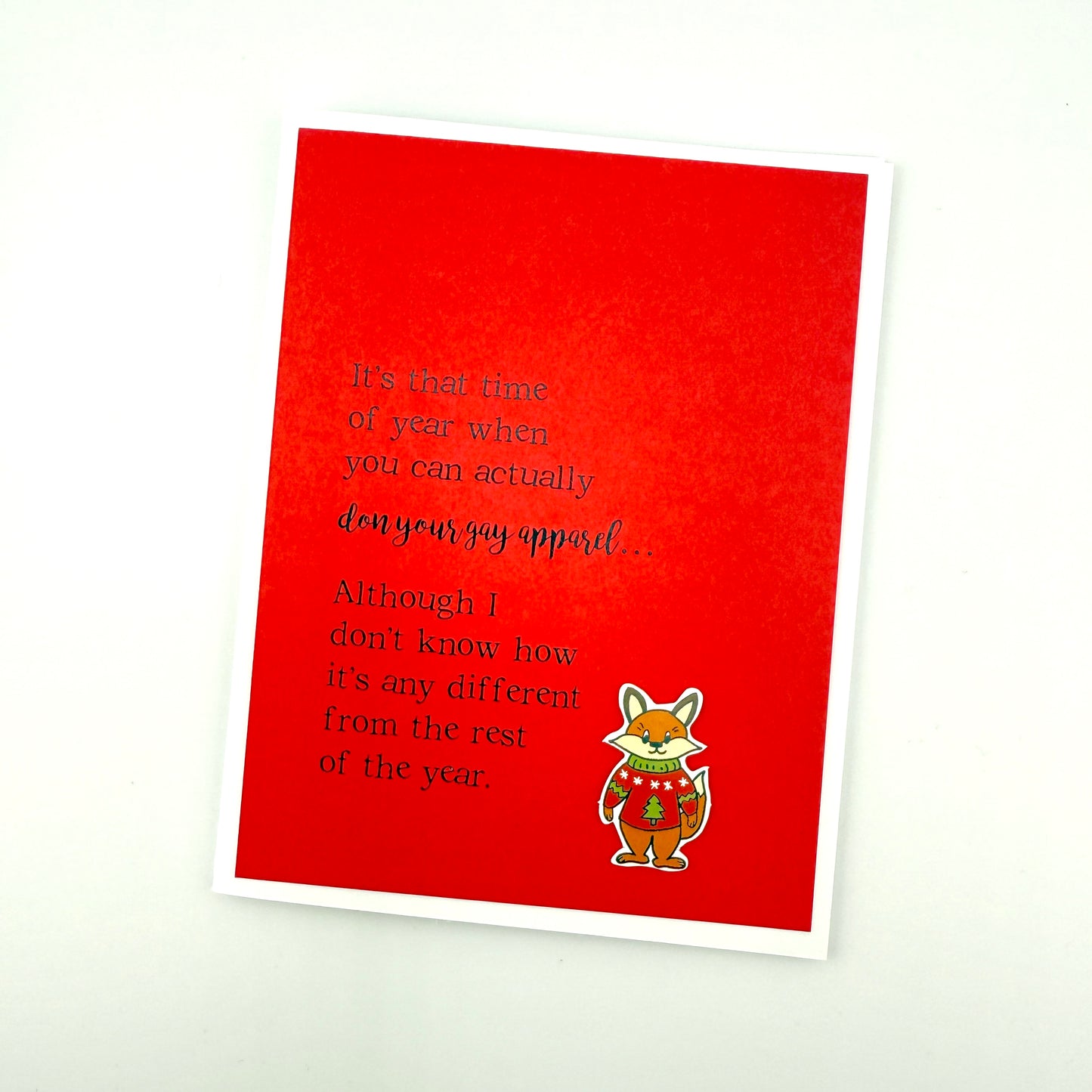 Gay Apparel holiday card