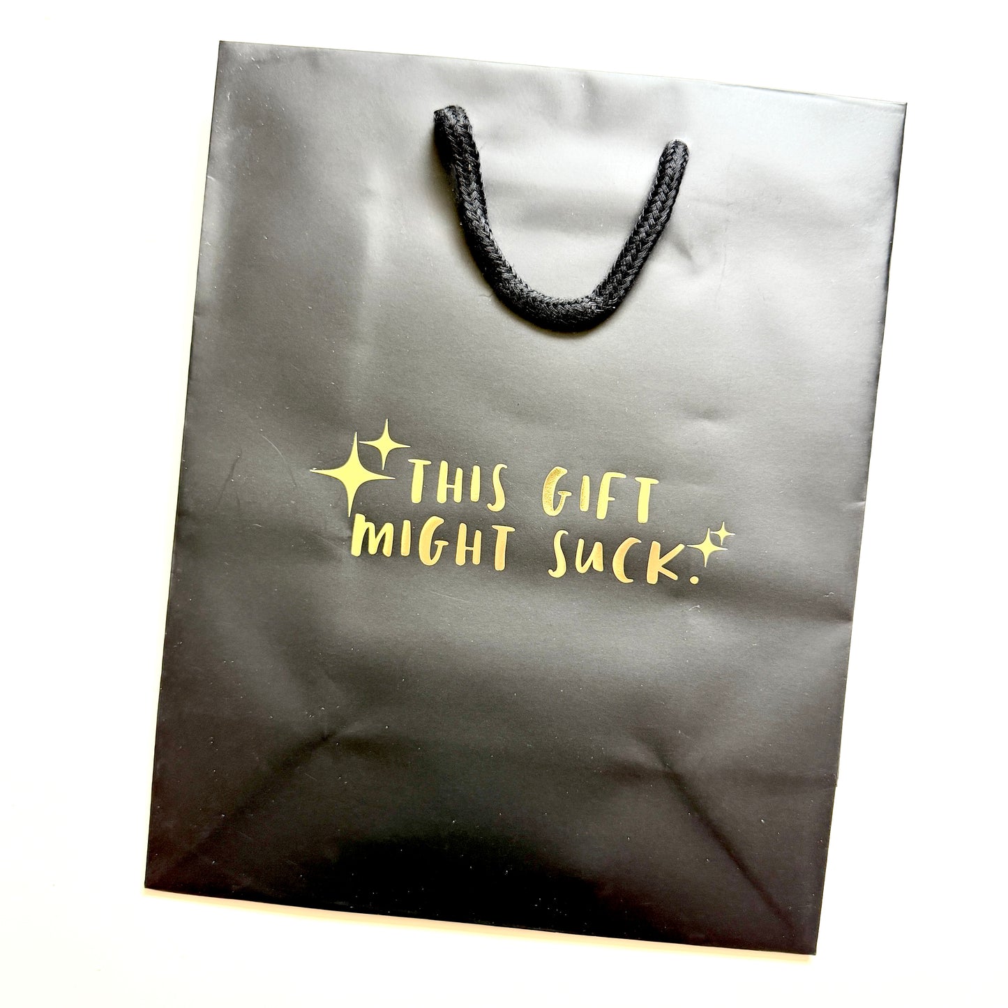 Gift Bag This Gift Might Suck—black