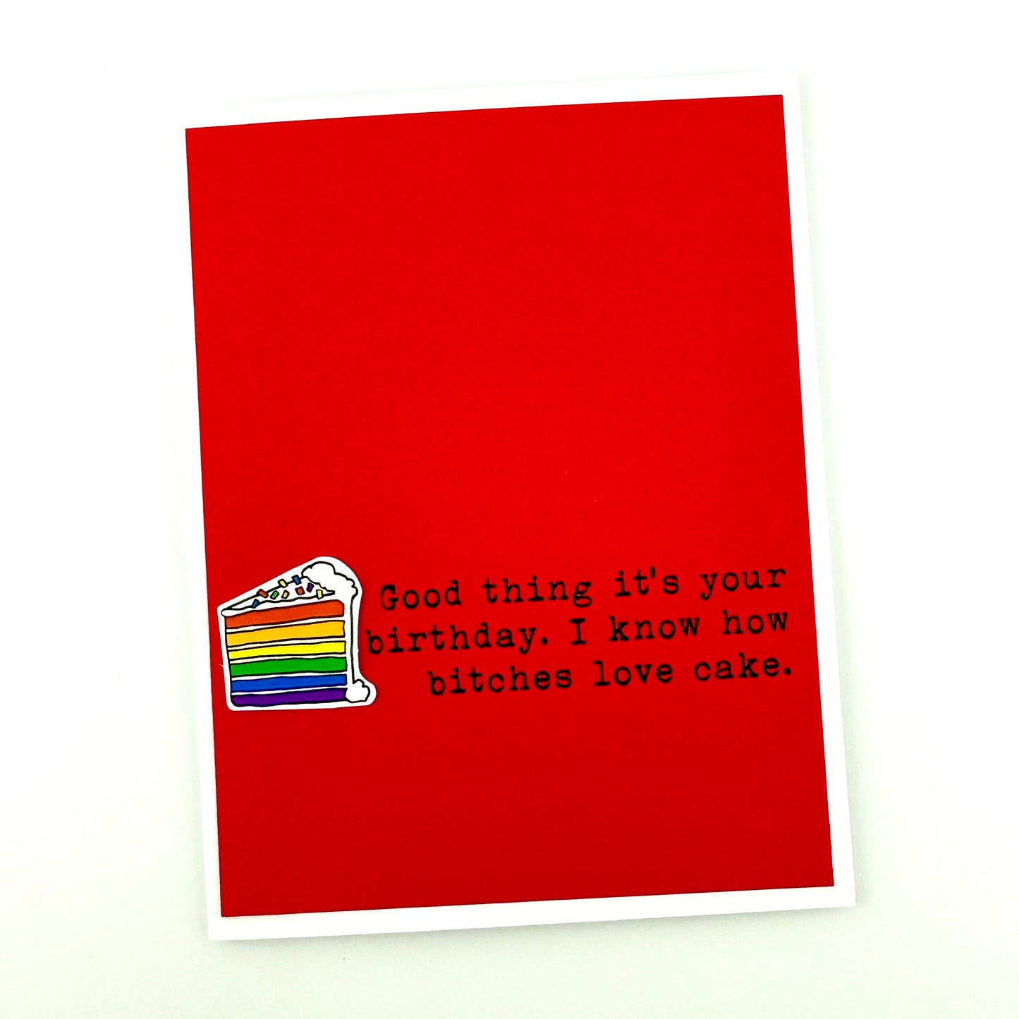 Bitches Love Cake birthday card