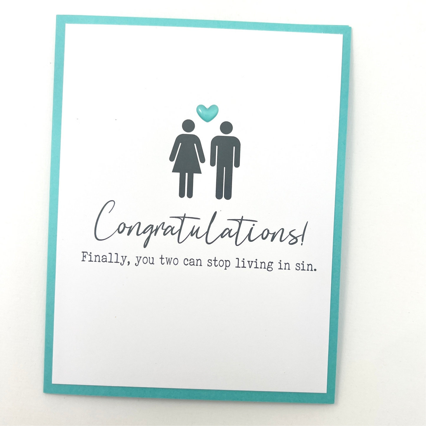 Stop Living in Sin Wedding card