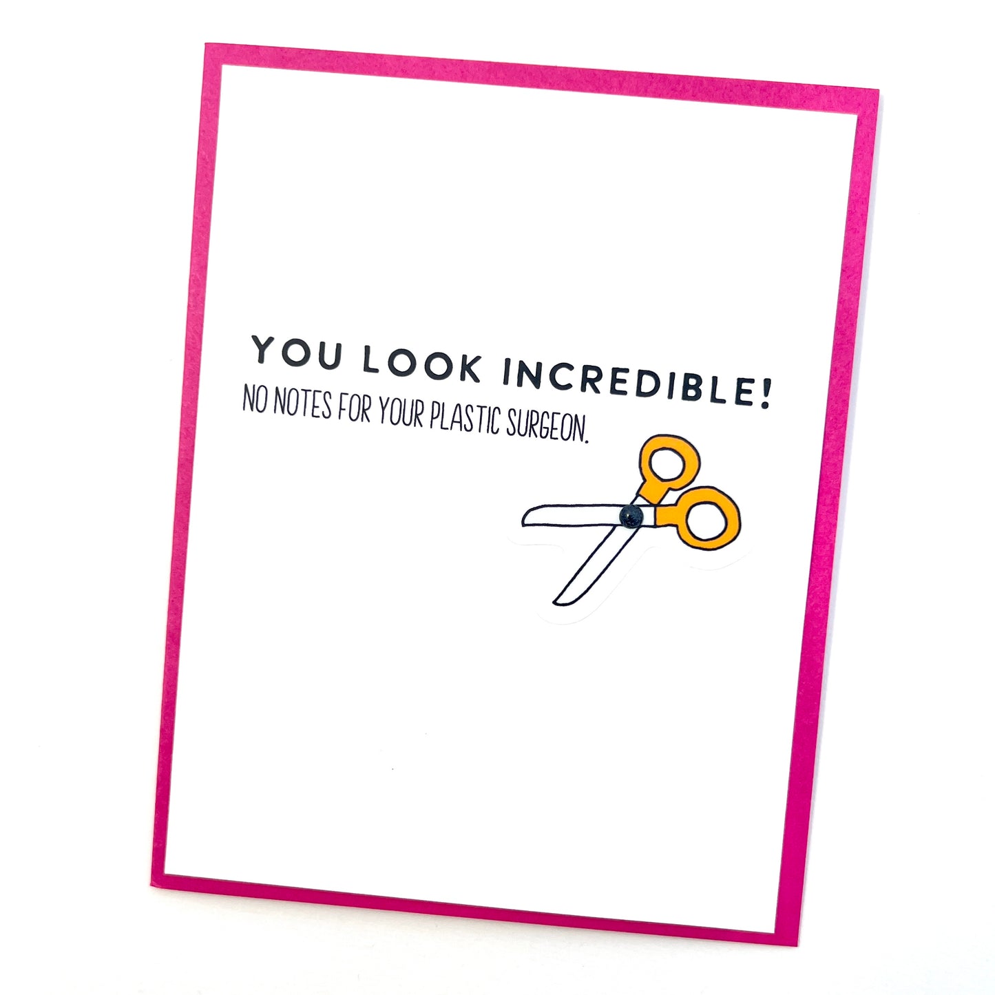 You Look Incredible Plastic Surgery card