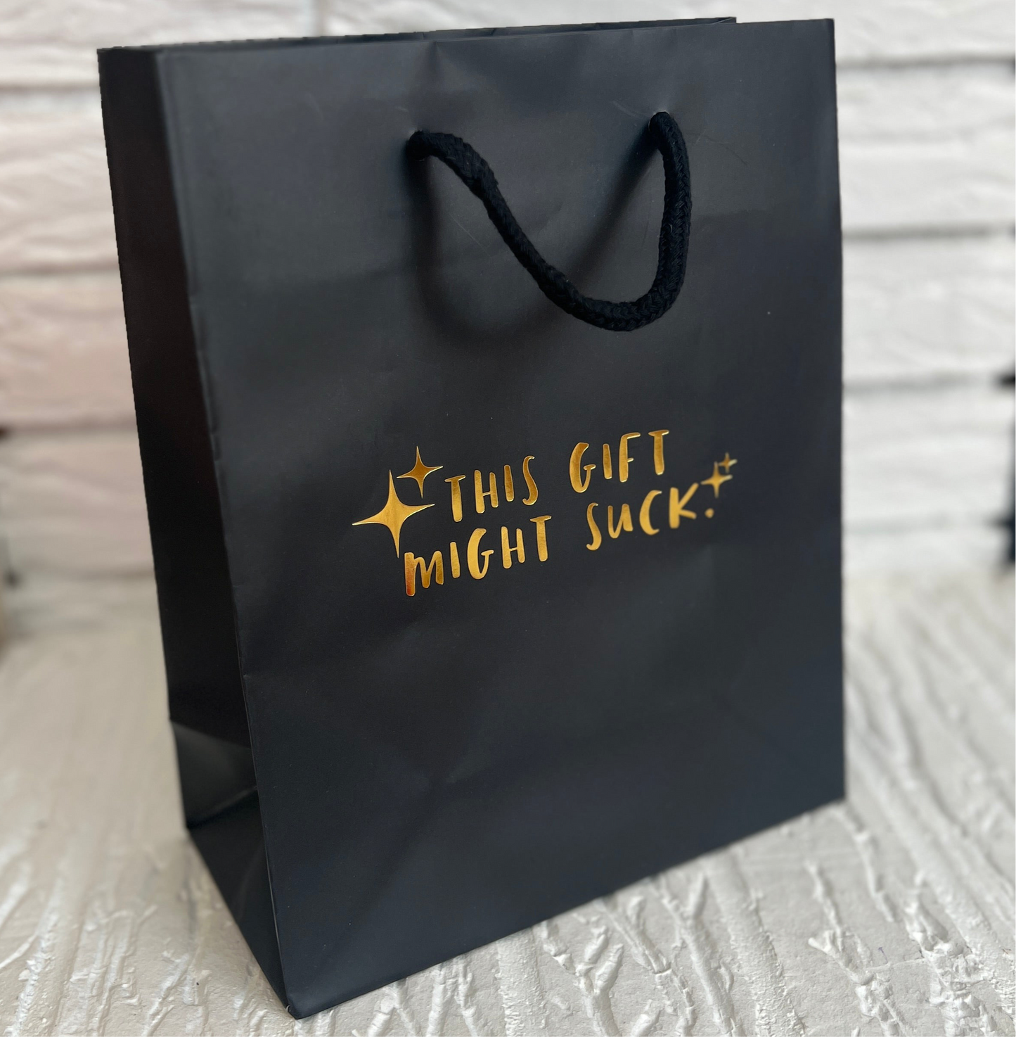 Gift Bag This Gift Might Suck—black