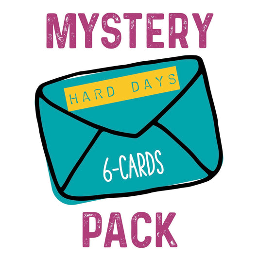 Surprise Pack—6 Cards: Hard Days (with profanity) Mystery set