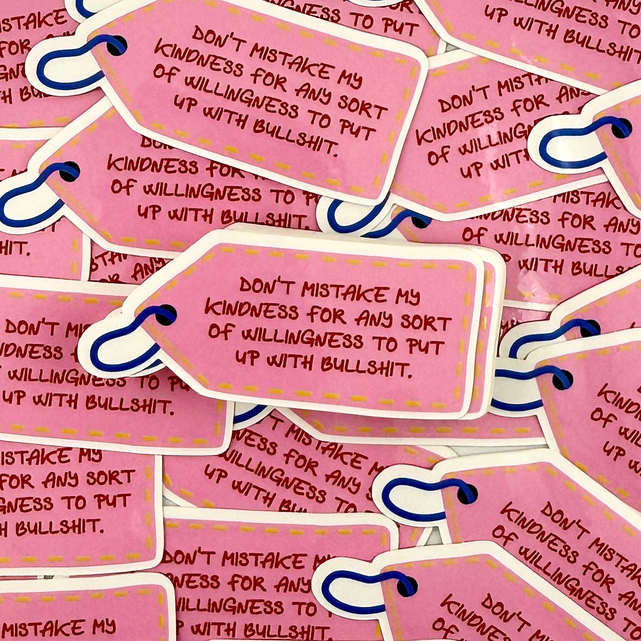 Kindness for Bullshit vinyl sticker