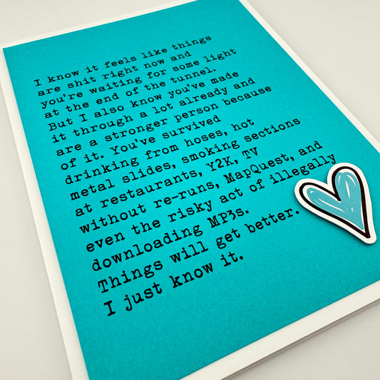 Survived Drinking from Hoses sympathy card