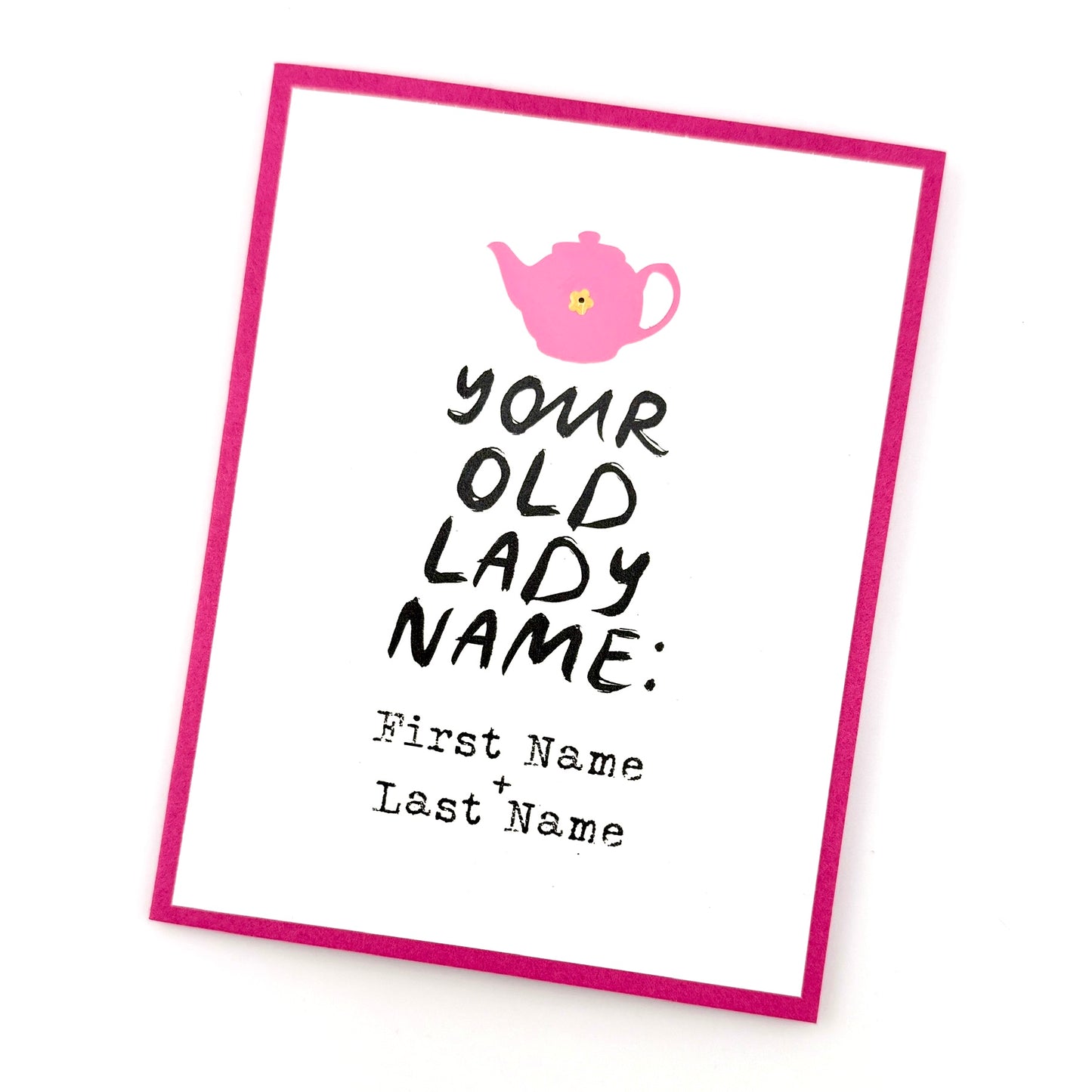 Old Lady Name card
