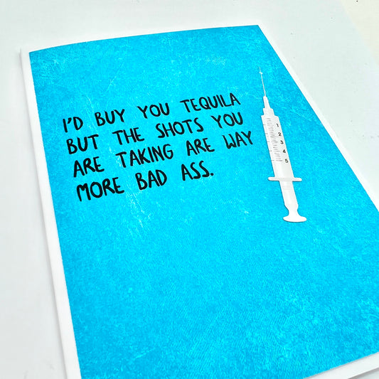 Infertility Bad Ass Shots IVF card