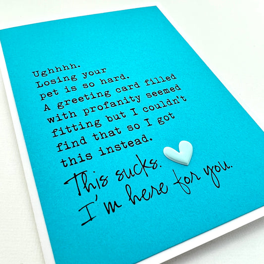 Losing Your Pet Sucks card