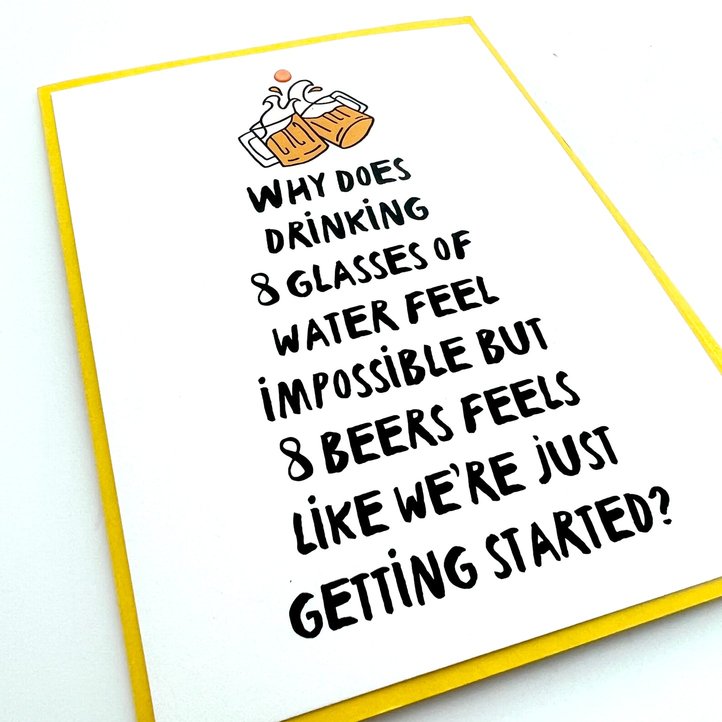 Drinking 8 Glasses of Water vs Beer card