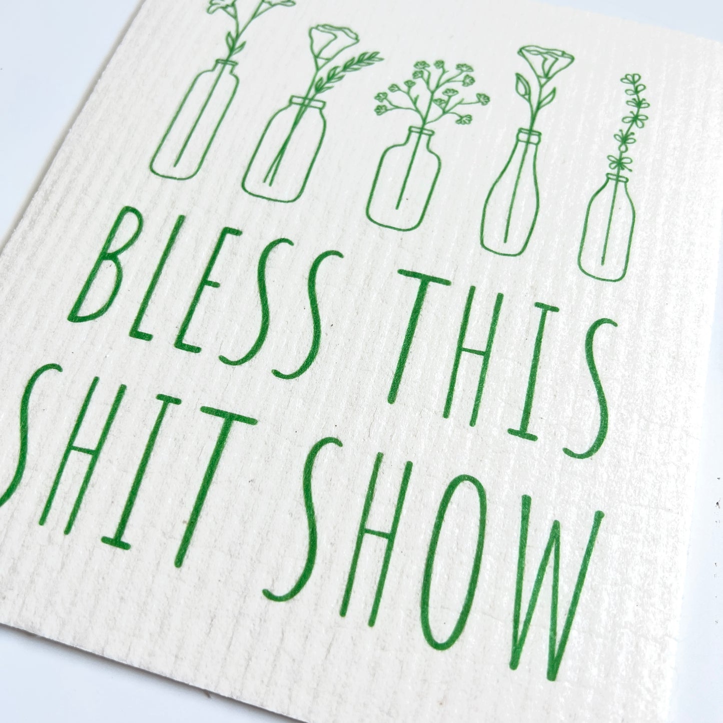 Bless This Shit Show Swedish dish cloth