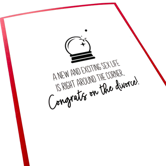 New and Exciting Sex Life divorce card