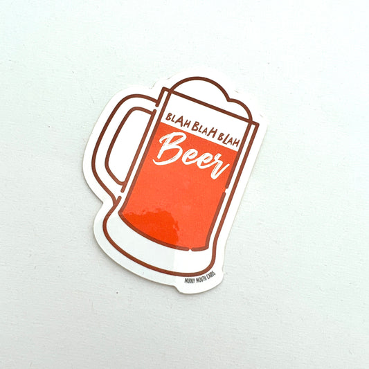 Blah Blah Blah Beer vinyl sticker