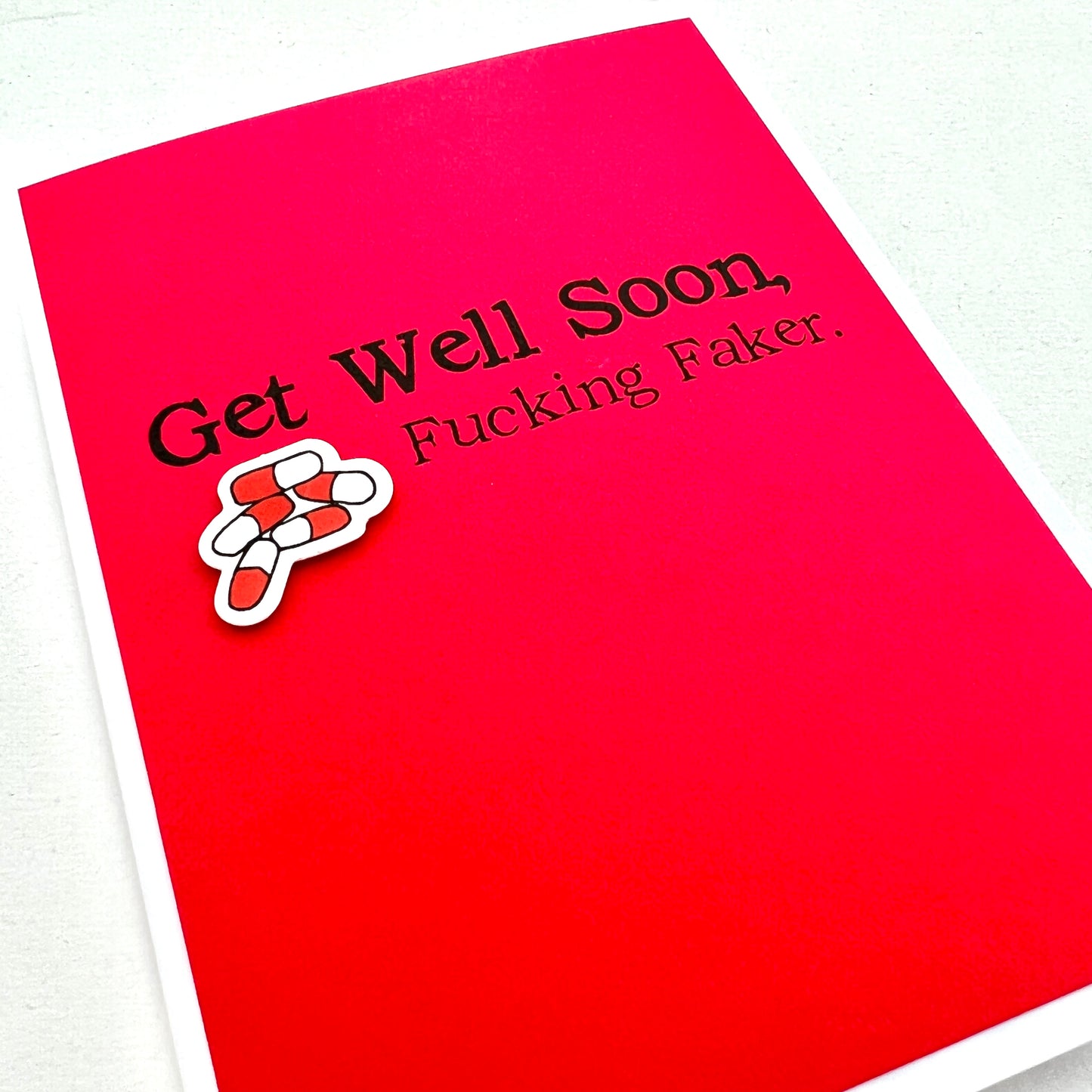 Get Well Fucking Faker card