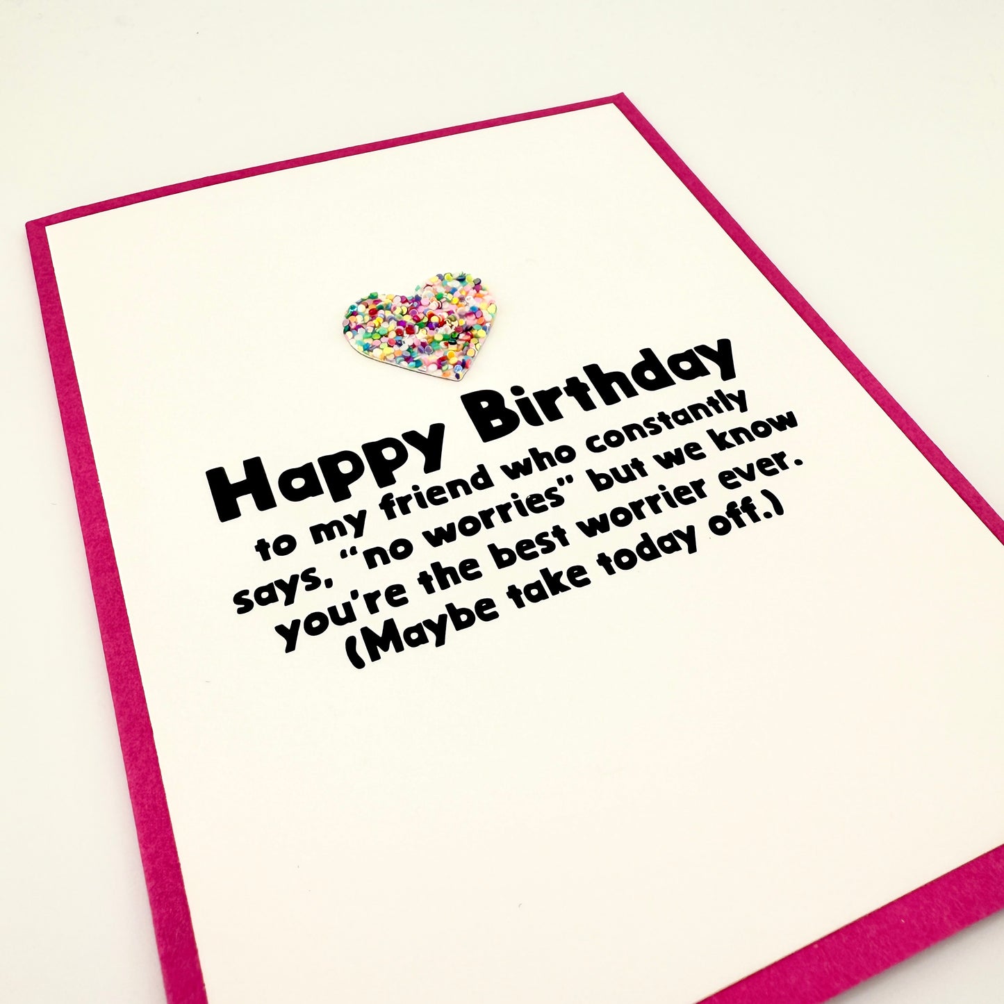 No Worries birthday card