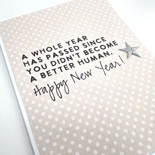 Better Human New Year holiday card