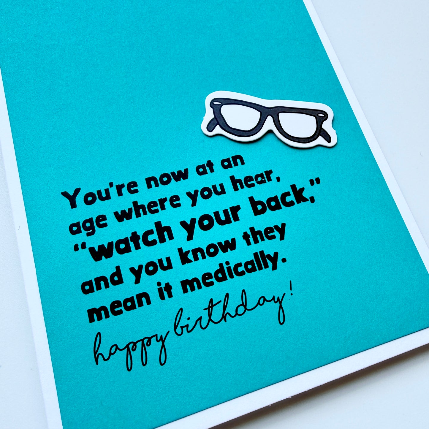 Watch Your Back birthday card
