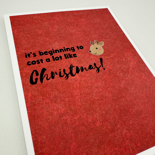 Beginning to Cost Like Christmas card