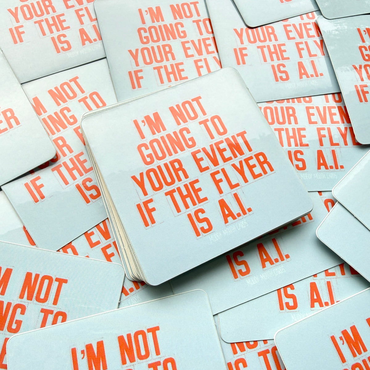 Event Flyer AI vinyl sticker