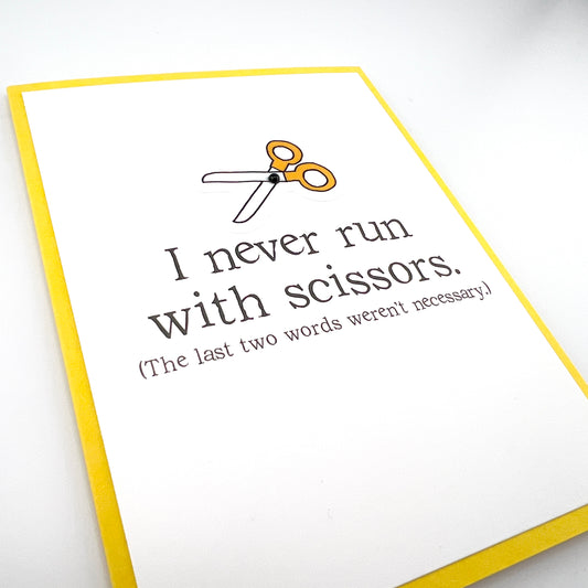 Run With Scissors card