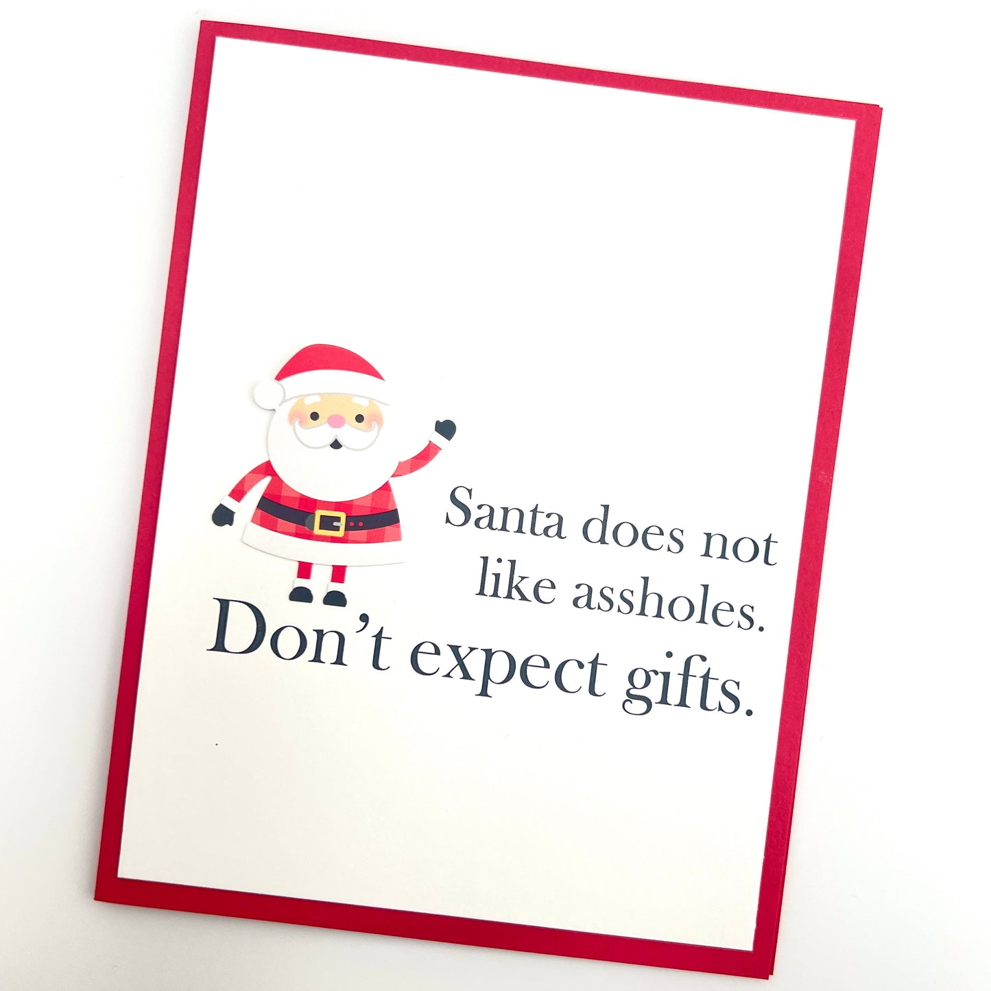 Santa Doesn't Like Assholes Christmas card