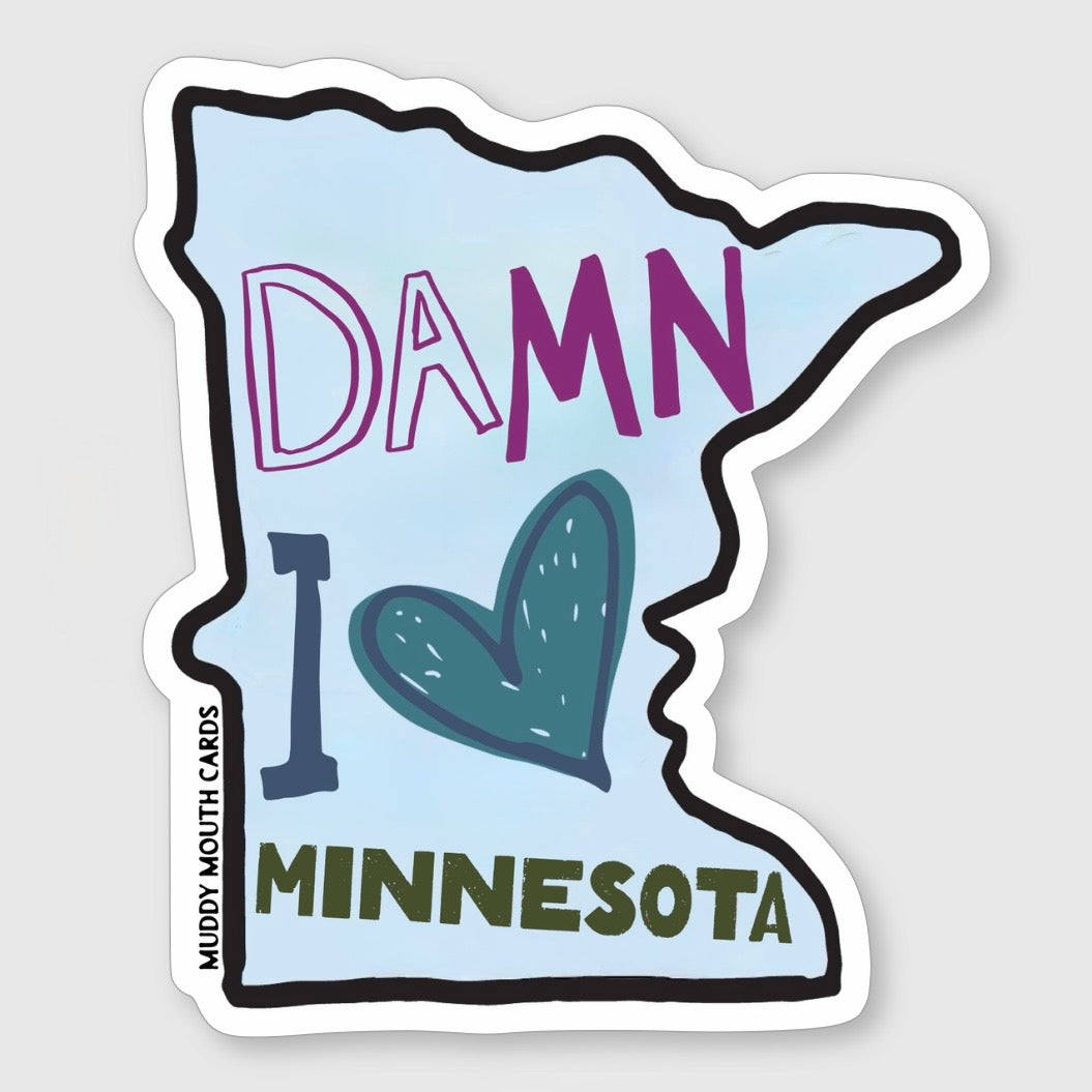 DaMN I Love Minnesota vinyl sticker