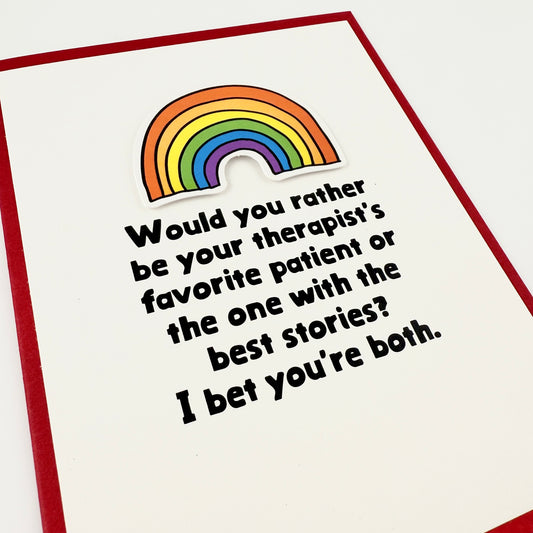 Therapists Favorite Patient card