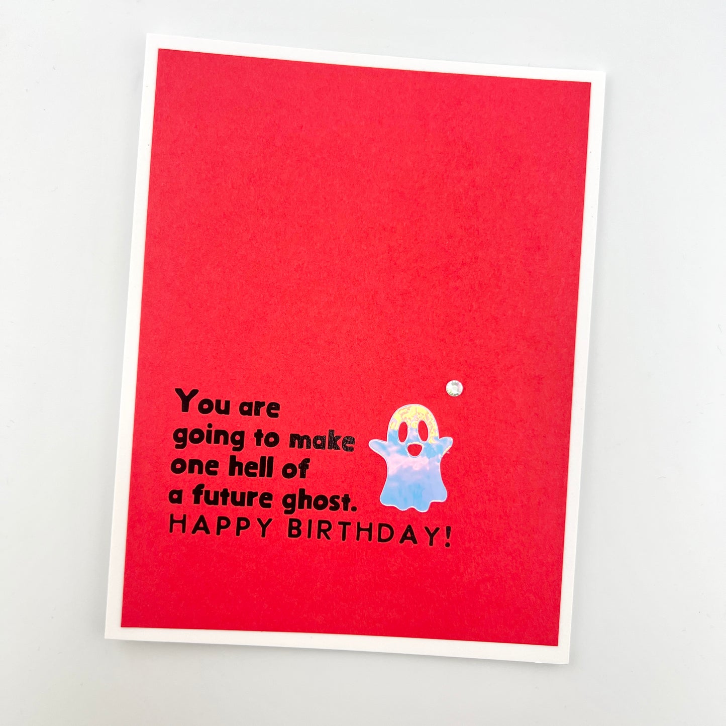 One Hell of a Ghost birthday card