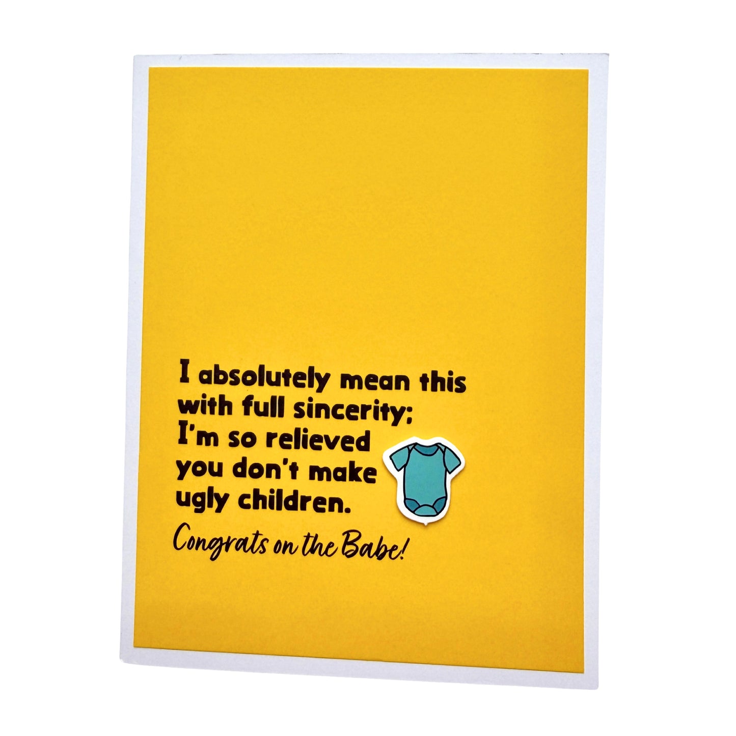 Don’t Make Ugly Children baby card
