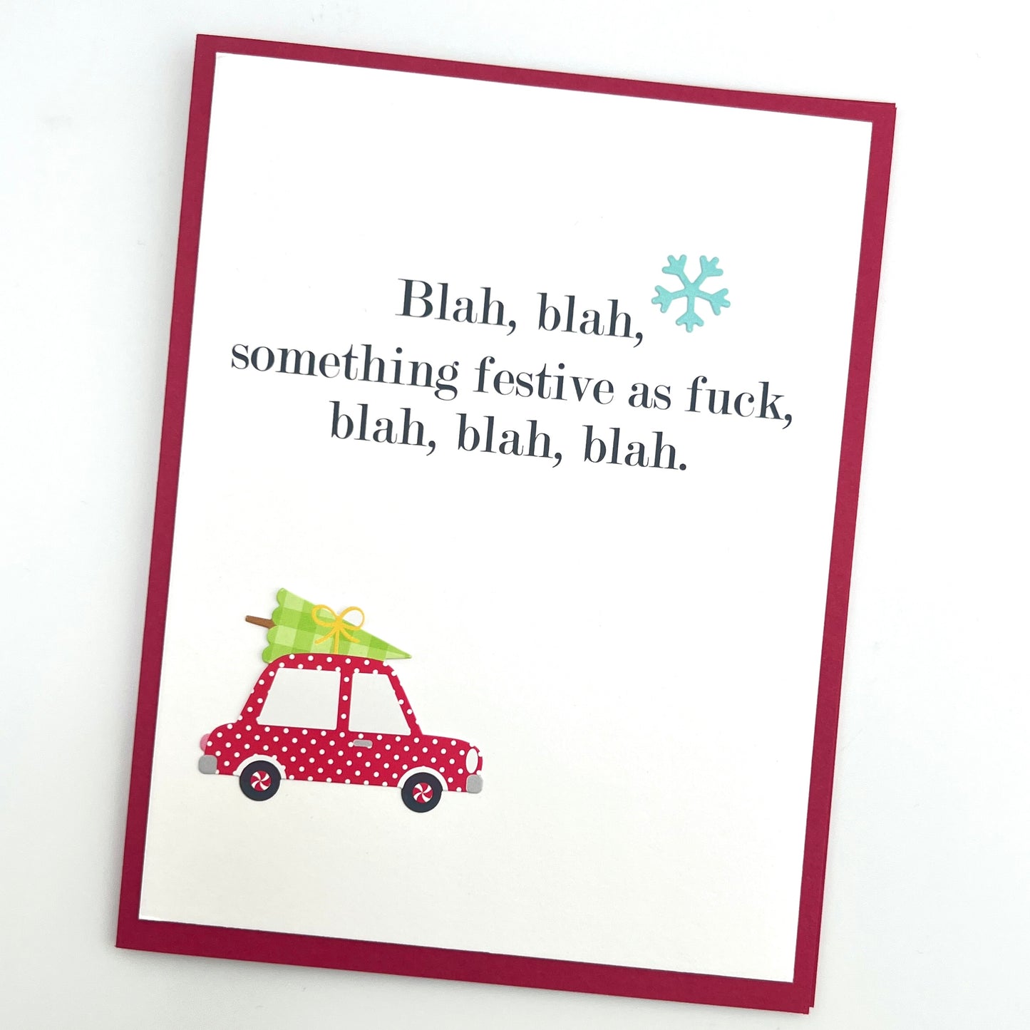 Blah Blah Festive as Fuck holiday card