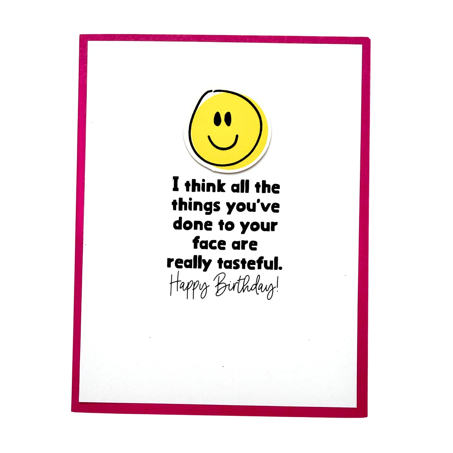 Things to Your Face birthday card
