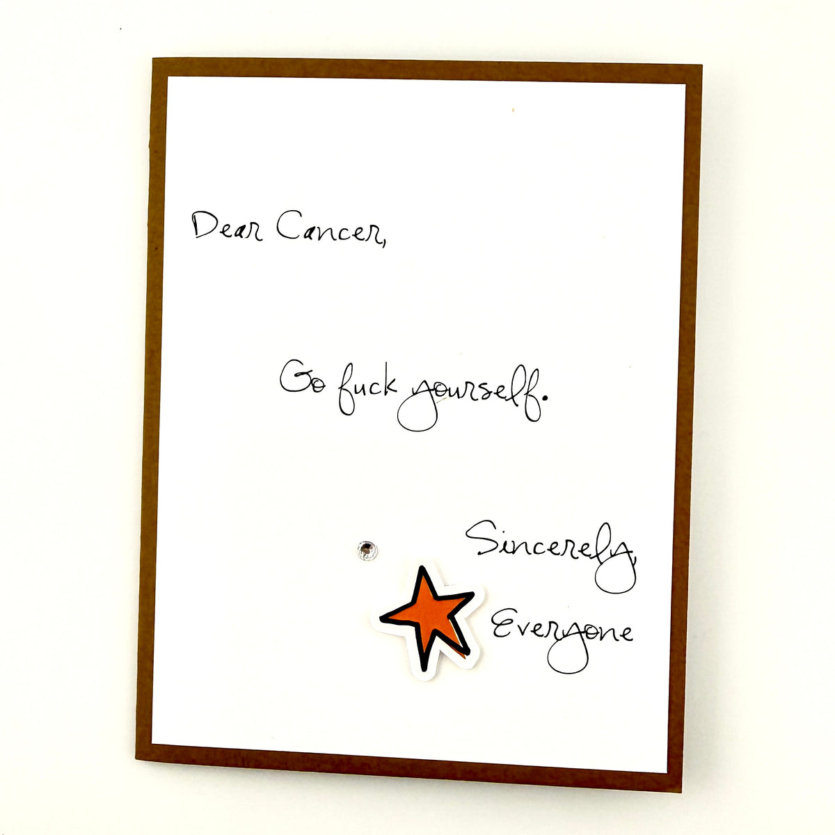 Cancer Go Fuck Yourself card