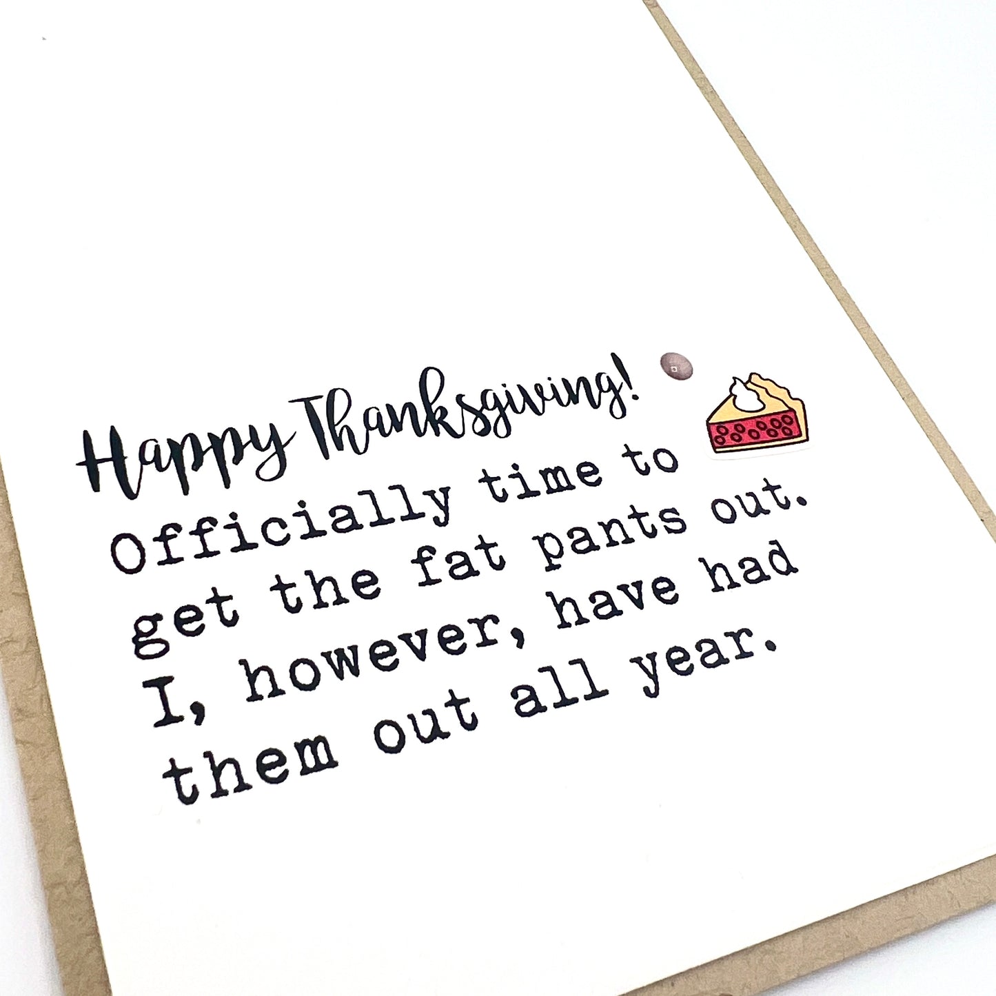 Fat Pants Thanksgiving card